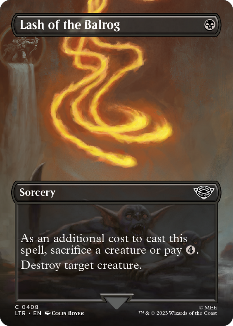Lash of the Balrog (LTR-408) - The Lord of the Rings: Tales of Middle-earth (Borderless) - Premium MTG Single from Wizards of the Coast - Just $0.08! Shop now at Game Crave Tournament Store