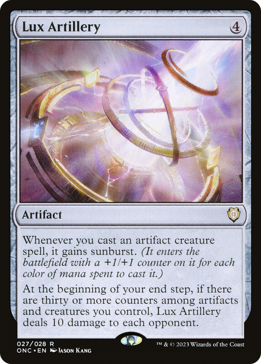 Lux Artillery (ONC-027) - Phyrexia: All Will Be One Commander - Premium MTG Single from Wizards of the Coast - Just $0.12! Shop now at Game Crave Tournament Store