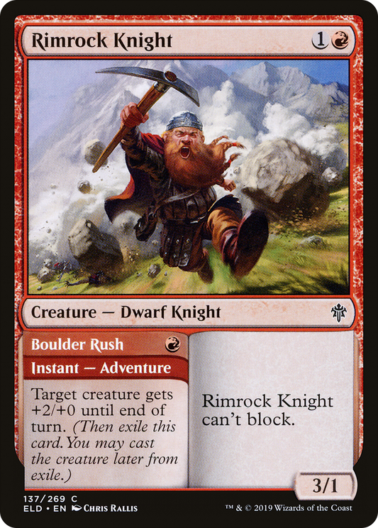 Rimrock Knight // Boulder Rush (ELD-137) - Throne of Eldraine - Premium MTG Single from Wizards of the Coast - Just $0.25! Shop now at Game Crave Tournament Store