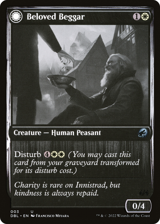 Beloved Beggar // Generous Soul (DBL-003) - Innistrad: Double Feature: (Double Faced Transform) Foil - Premium MTG Single from Wizards of the Coast - Just $0.08! Shop now at Game Crave Tournament Store
