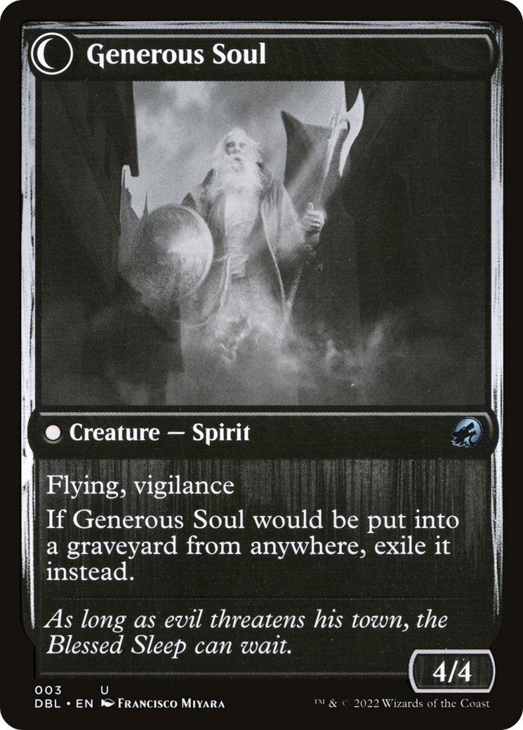 Beloved Beggar // Generous Soul (DBL-003) - Innistrad: Double Feature: (Double Faced Transform) Foil - Premium MTG Single from Wizards of the Coast - Just $0.08! Shop now at Game Crave Tournament Store