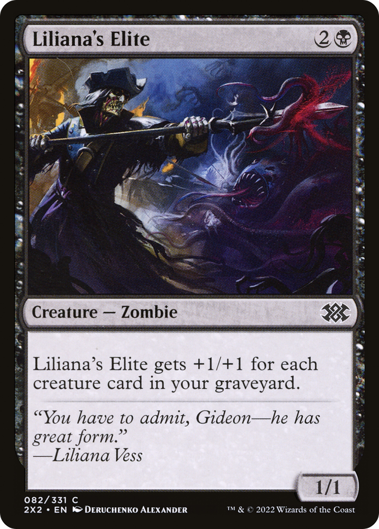 Liliana's Elite (2X2-082) - Double Masters 2022 Foil - Premium MTG Single from Wizards of the Coast - Just $0.18! Shop now at Game Crave Tournament Store