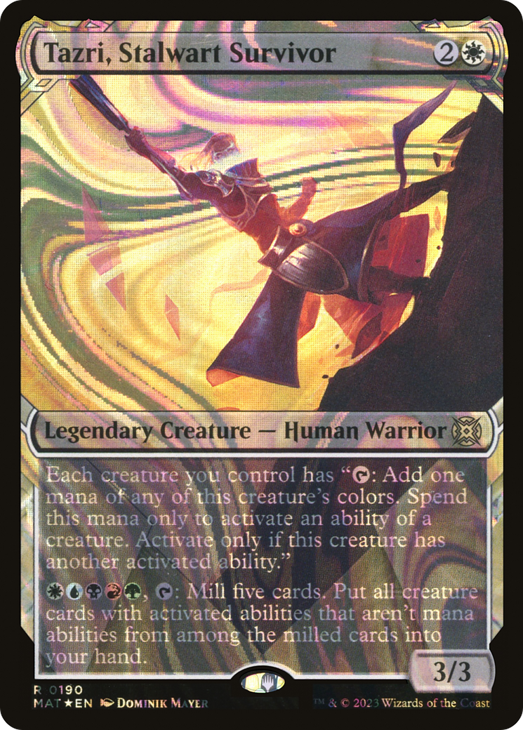Tazri, Stalwart Survivor (MAT-190) - March of the Machine: The Aftermath: (Showcase) Foil - Premium MTG Single from Wizards of the Coast - Just $0.90! Shop now at Game Crave Tournament Store