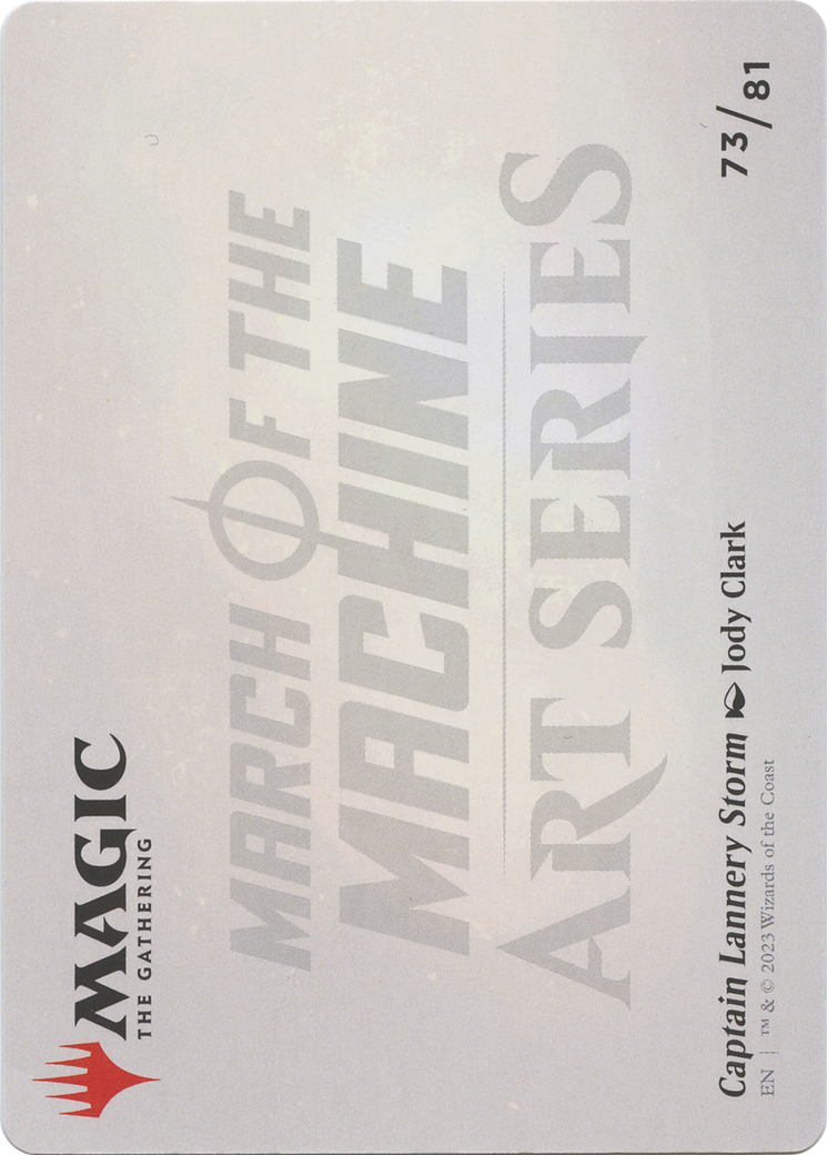 Captain Lannery Storm // Captain Lannery Storm (AMOM-073) - March of the Machine Art Series (Borderless) Foil - Premium MTG Single from Wizards of the Coast - Just $0! Shop now at Game Crave Tournament Store