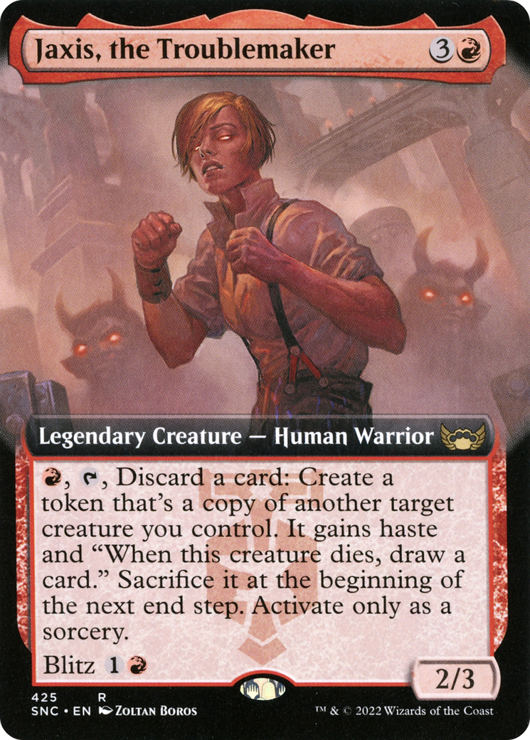 Jaxis, the Troublemaker (SNC-425) - Streets of New Capenna: (Extended Art) - Premium MTG Single from Wizards of the Coast - Just $0.23! Shop now at Game Crave Tournament Store