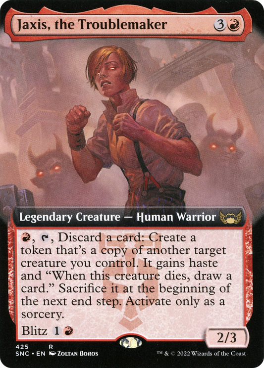 Jaxis, the Troublemaker (SNC-425) - Streets of New Capenna: (Extended Art) - Premium MTG Single from Wizards of the Coast - Just $0.23! Shop now at Game Crave Tournament Store