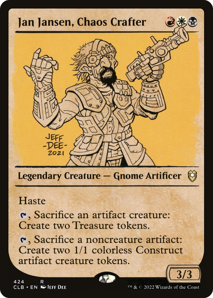 Jan Jansen, Chaos Crafter (CLB-424) - Commander Legends: Battle for Baldur's Gate: (Showcase) Foil - Premium MTG Single from Wizards of the Coast - Just $0.08! Shop now at Game Crave Tournament Store