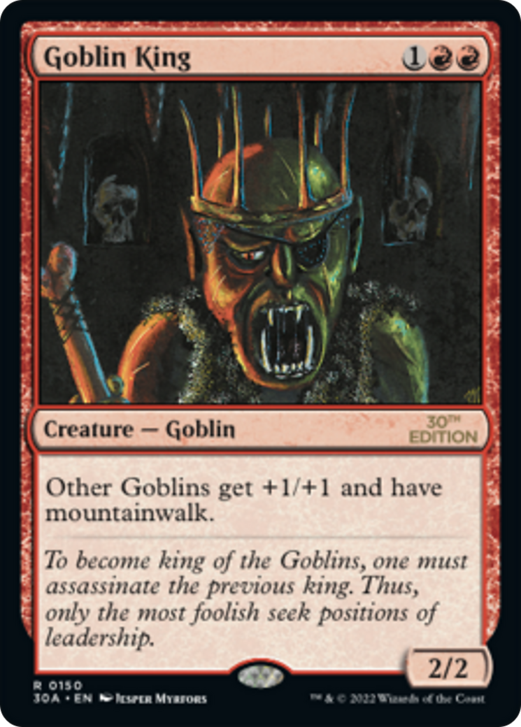 Goblin King (30A-150) - 30th Anniversary Edition - Premium MTG Single from Wizards of the Coast - Just $20.86! Shop now at Game Crave Tournament Store