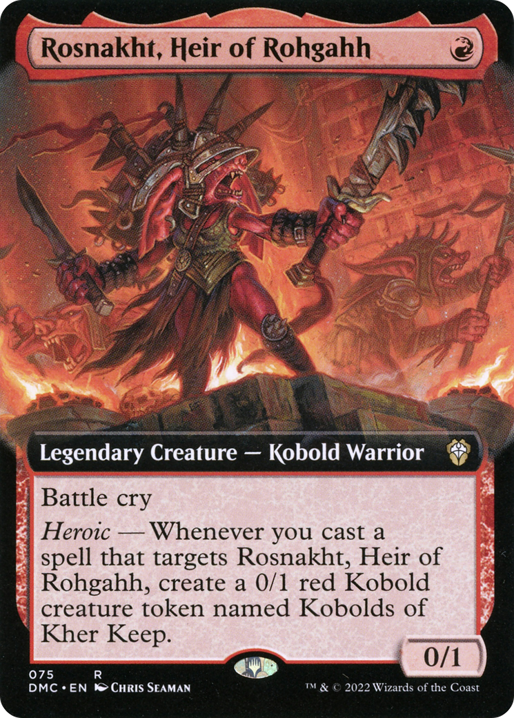 Rosnakht, Heir of Rohgahh (DMC-075) - Dominaria United Commander: (Extended Art) - Premium MTG Single from Wizards of the Coast - Just $0.26! Shop now at Game Crave Tournament Store