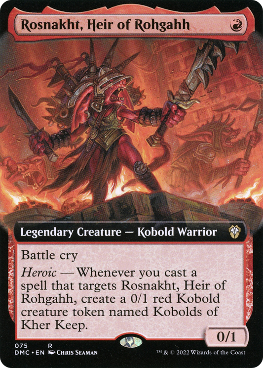 Rosnakht, Heir of Rohgahh (DMC-075) - Dominaria United Commander: (Extended Art) Foil - Premium MTG Single from Wizards of the Coast - Just $0.30! Shop now at Game Crave Tournament Store