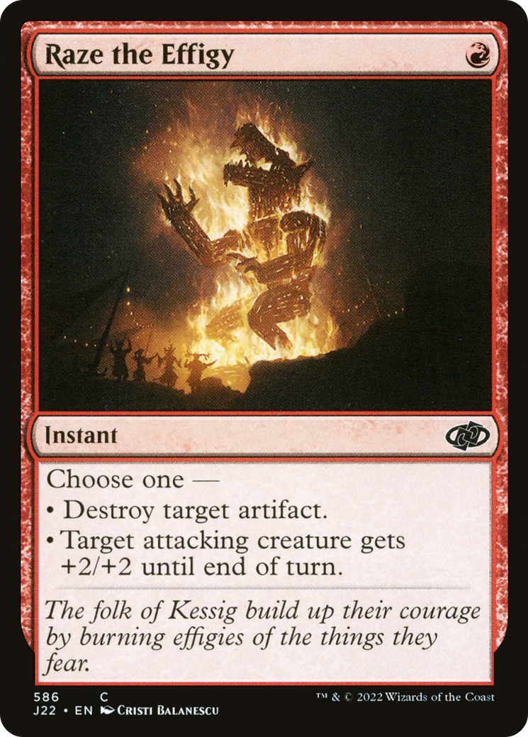 Raze the Effigy (J22-586) - Jumpstart 2022 - Premium MTG Single from Wizards of the Coast - Just $0.08! Shop now at Game Crave Tournament Store
