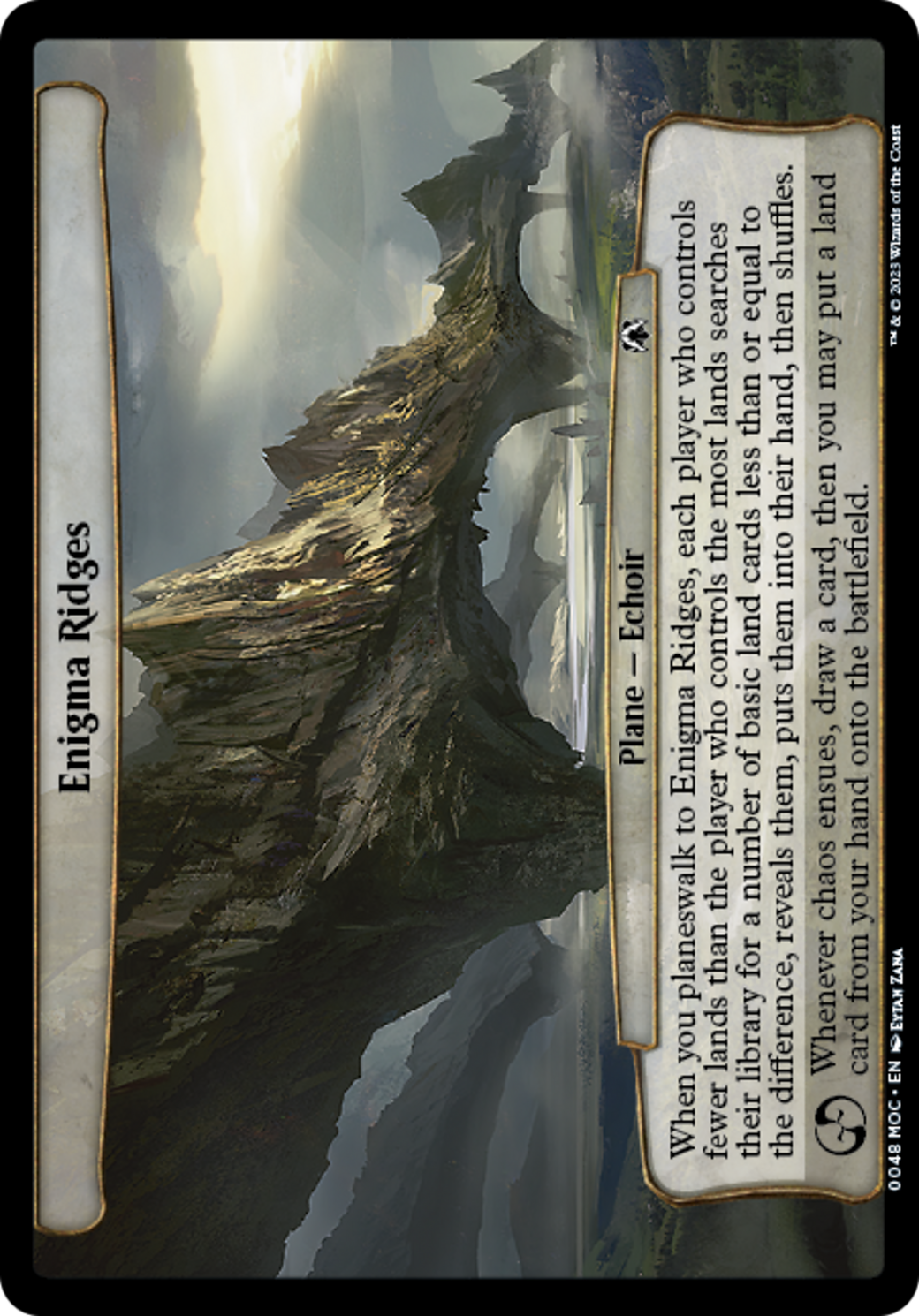 Enigma Ridges (MOC-048) - March of the Machine Commander - Premium MTG Single from Wizards of the Coast - Just $0.09! Shop now at Game Crave Tournament Store