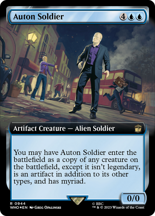 Auton Soldier (WHO-944) - Doctor Who: (Extended Art) Foil - Premium MTG Single from Wizards of the Coast - Just $5.89! Shop now at Game Crave Tournament Store