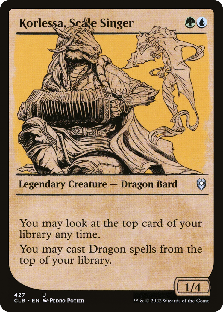 Korlessa, Scale Singer (CLB-427) - Commander Legends: Battle for Baldur's Gate: (Showcase) - Premium MTG Single from Wizards of the Coast - Just $0.25! Shop now at Game Crave Tournament Store