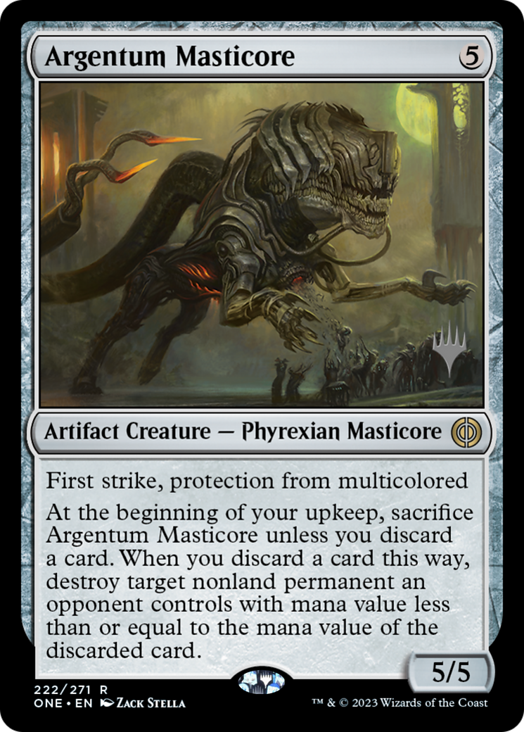 Argentum Masticore (PONE-222P) - Phyrexia: All Will Be One Promos - Premium MTG Single from Wizards of the Coast - Just $0.26! Shop now at Game Crave Tournament Store