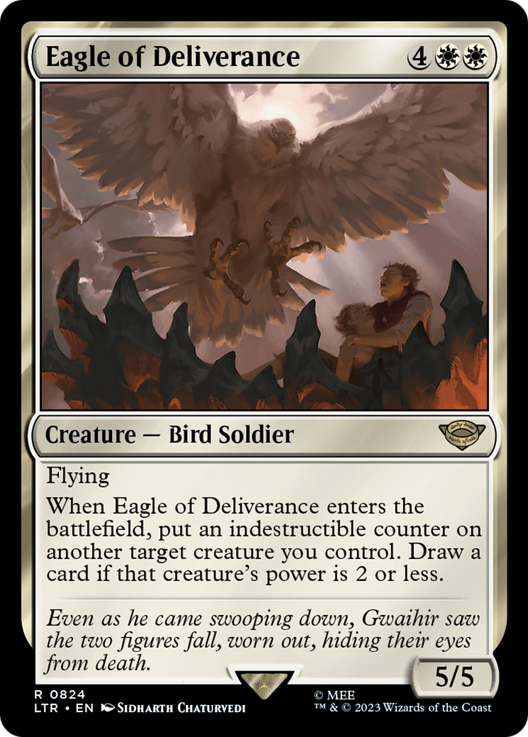 Eagle of Deliverance (LTR-824) - The Lord of the Rings: Tales of Middle-earth - Premium MTG Single from Wizards of the Coast - Just $0.28! Shop now at Game Crave Tournament Store