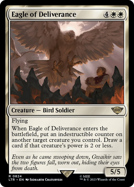 Eagle of Deliverance (LTR-824) - The Lord of the Rings: Tales of Middle-earth - Premium MTG Single from Wizards of the Coast - Just $0.28! Shop now at Game Crave Tournament Store