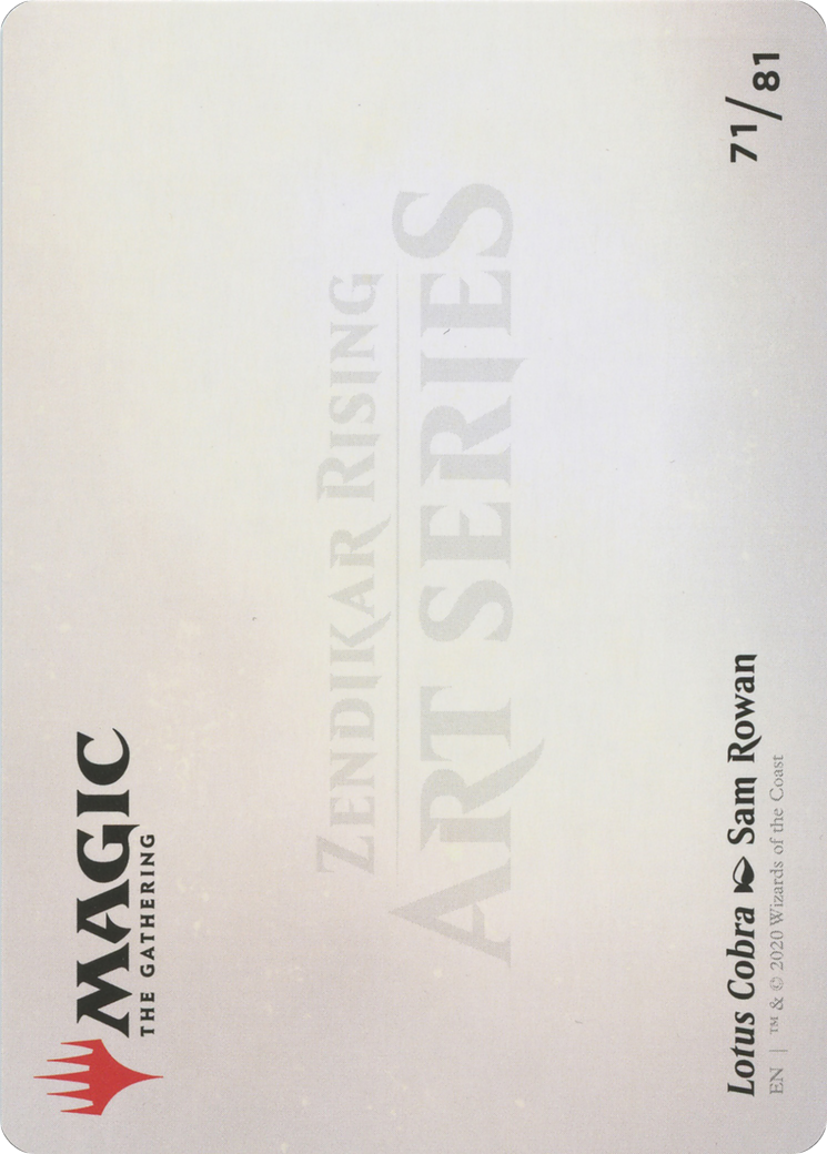 Lotus Cobra // Lotus Cobra (AZNR-071) - Zendikar Rising Art Series (Borderless) Foil - Premium MTG Single from Wizards of the Coast - Just $0! Shop now at Game Crave Tournament Store