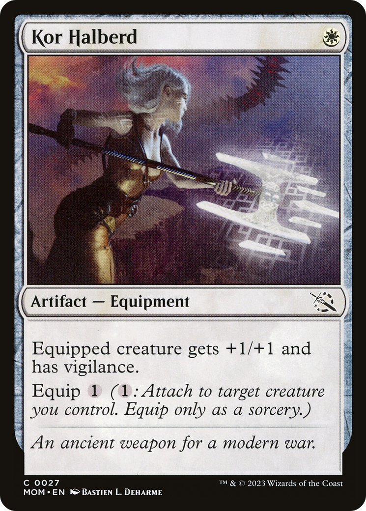 Kor Halberd (MOM-027) - March of the Machine Foil - Premium MTG Single from Wizards of the Coast - Just $0.08! Shop now at Game Crave Tournament Store