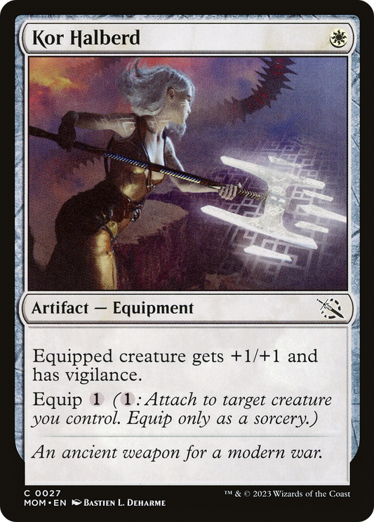 Kor Halberd (MOM-027) - March of the Machine Foil - Premium MTG Single from Wizards of the Coast - Just $0.08! Shop now at Game Crave Tournament Store