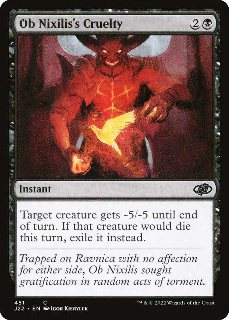 Ob Nixilis's Cruelty (J22-451) - Jumpstart 2022 - Premium MTG Single from Wizards of the Coast - Just $0.08! Shop now at Game Crave Tournament Store