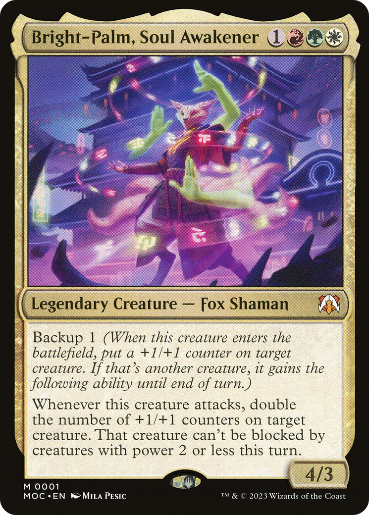 Bright-Palm, Soul Awakener (MOC-001) - March of the Machine Commander - Premium MTG Single from Wizards of the Coast - Just $0.08! Shop now at Game Crave Tournament Store