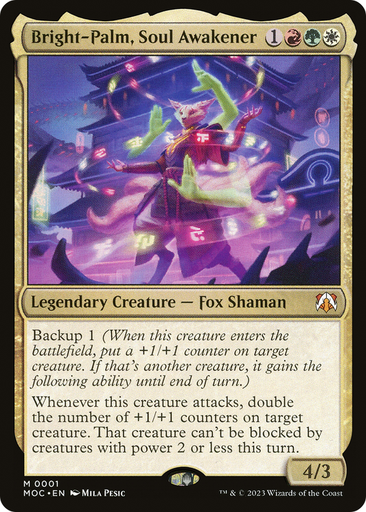 Bright-Palm, Soul Awakener (MOC-001) - March of the Machine Commander Foil - Premium MTG Single from Wizards of the Coast - Just $0.08! Shop now at Game Crave Tournament Store