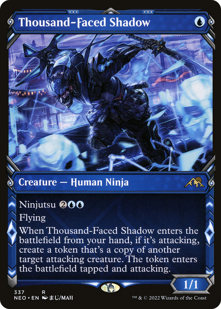 Thousand-Faced Shadow (NEO-337) - Kamigawa: Neon Dynasty: (Showcase) - Premium MTG Single from Wizards of the Coast - Just $1.32! Shop now at Game Crave Tournament Store