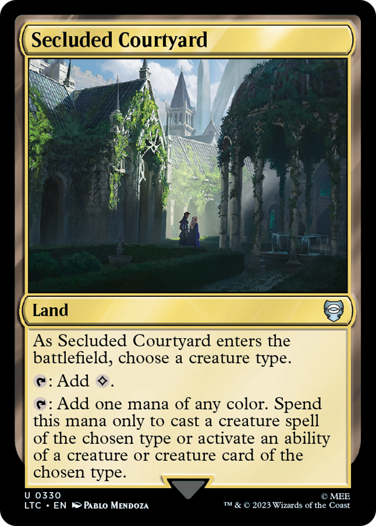 Secluded Courtyard (LTC-330) - Tales of Middle-earth Commander - Premium MTG Single from Wizards of the Coast - Just $0.25! Shop now at Game Crave Tournament Store