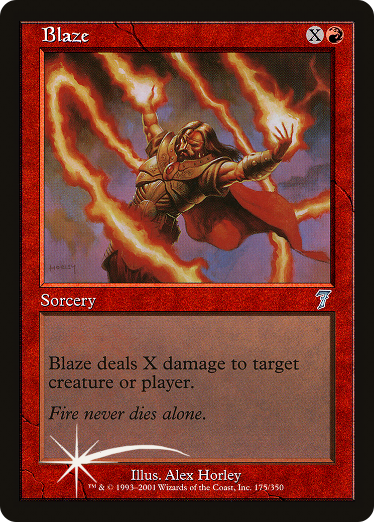 Blaze (7ED-175★) - Seventh Edition Foil - Premium MTG Single from Wizards of the Coast - Just $1.62! Shop now at Game Crave Tournament Store