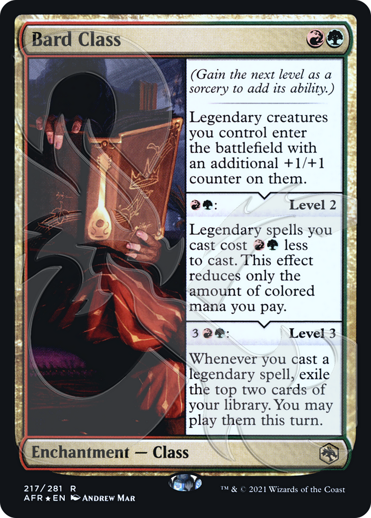 Bard Class (PAFR-217A) - Adventures in the Forgotten Realms Promos Foil - Premium MTG Single from Wizards of the Coast - Just $22.26! Shop now at Game Crave Tournament Store