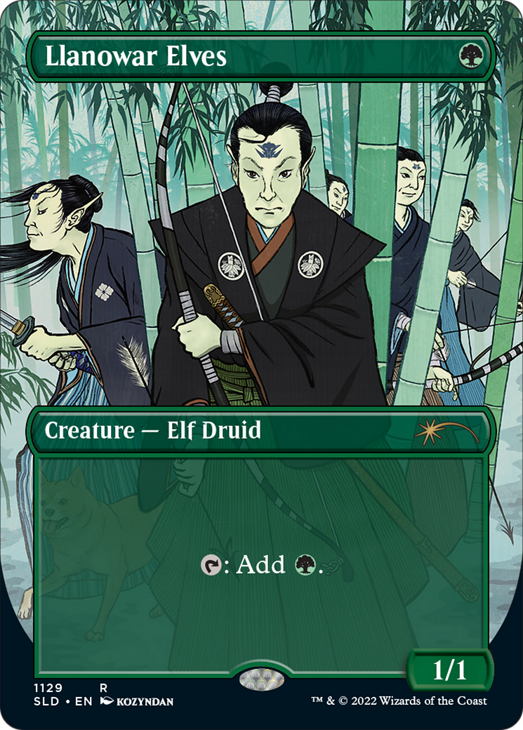 Llanowar Elves (SLD-1129) - Secret Lair Drop (Borderless) Foil - Premium MTG Single from Wizards of the Coast - Just $8.50! Shop now at Game Crave Tournament Store