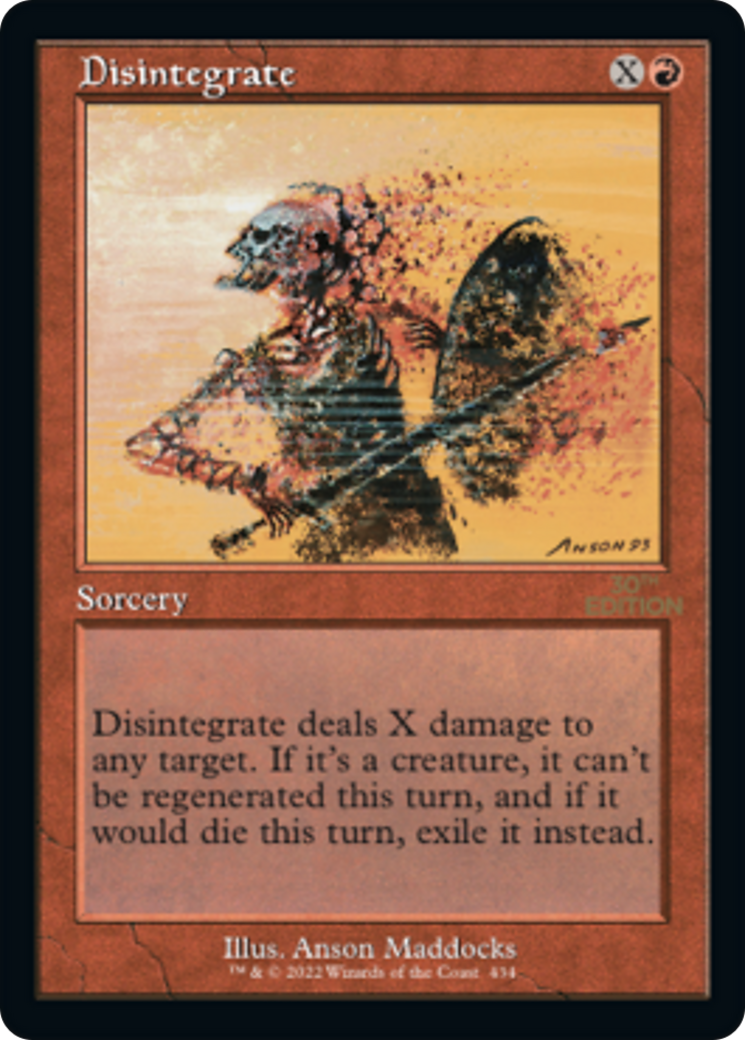 Disintegrate (30A-434) - 30th Anniversary Edition - Premium MTG Single from Wizards of the Coast - Just $0.25! Shop now at Game Crave Tournament Store