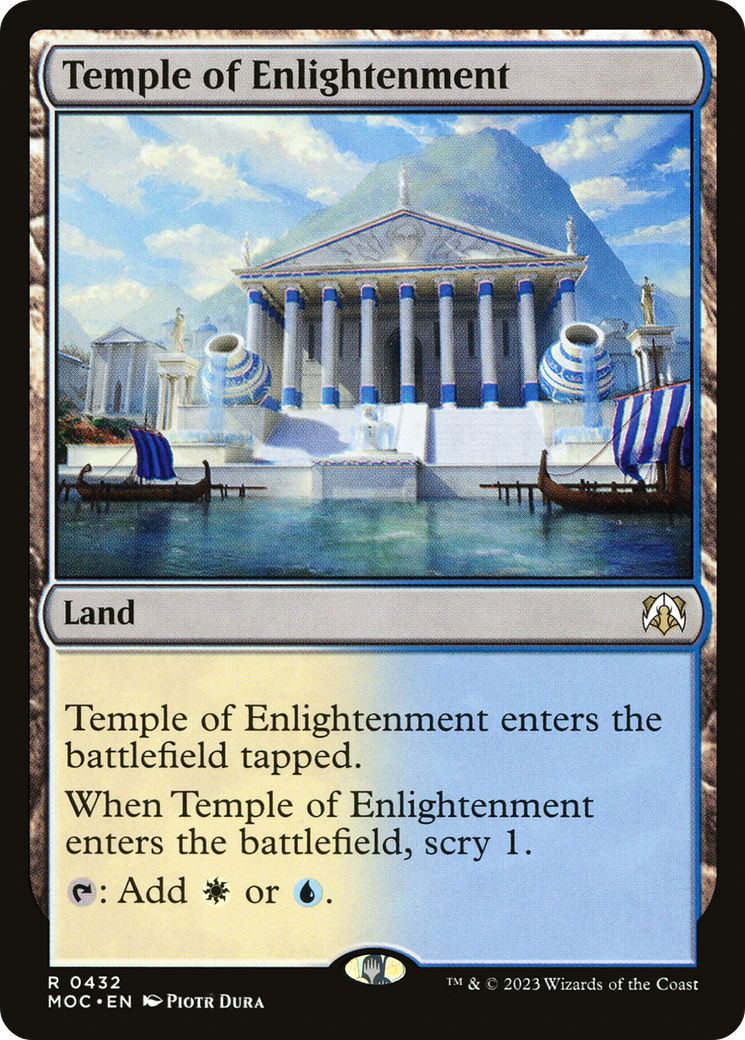 Temple of Enlightenment (MOC-432) - March of the Machine Commander - Premium MTG Single from Wizards of the Coast - Just $0.08! Shop now at Game Crave Tournament Store