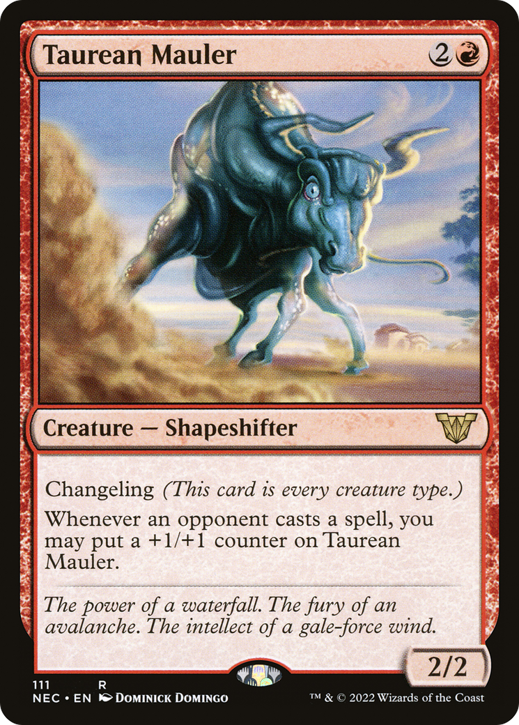 Taurean Mauler (NEC-111) - Neon Dynasty Commander - Premium MTG Single from Wizards of the Coast - Just $2.21! Shop now at Game Crave Tournament Store