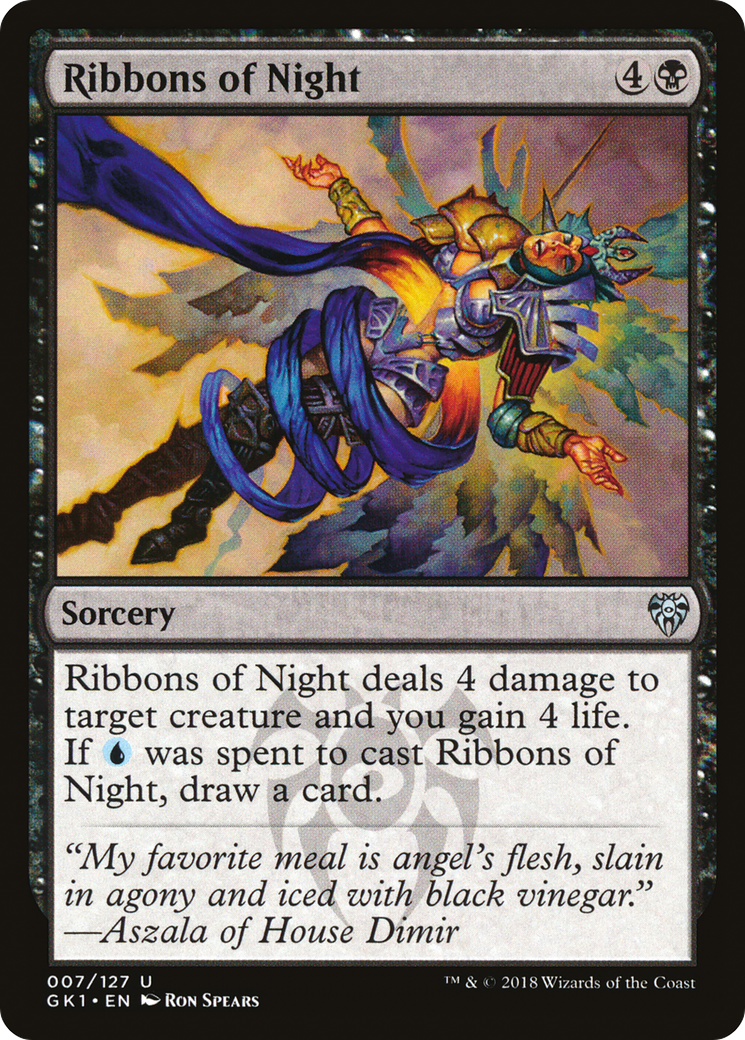 Ribbons of Night (GK1-007) - GRN Guild Kit - Premium MTG Single from Wizards of the Coast - Just $0.08! Shop now at Game Crave Tournament Store