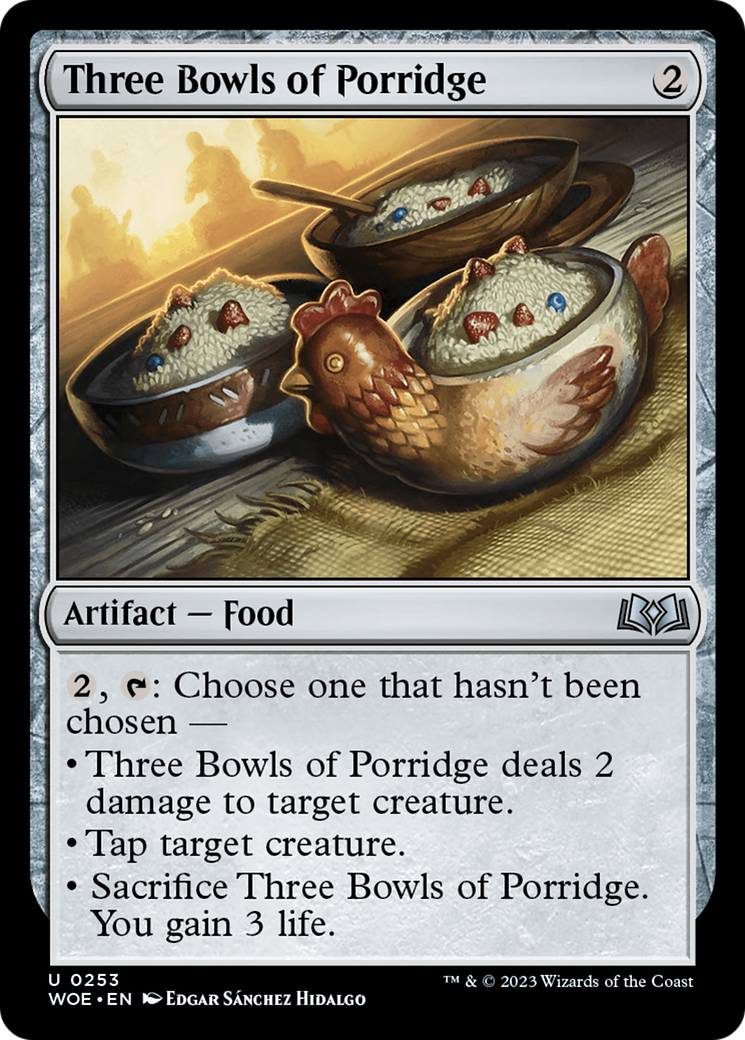 Three Bowls of Porridge (WOE-253) - Wilds of Eldraine Foil - Premium MTG Single from Wizards of the Coast - Just $0.08! Shop now at Game Crave Tournament Store