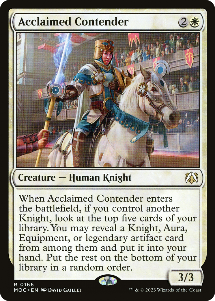Acclaimed Contender (MOC-166) - March of the Machine Commander - Premium MTG Single from Wizards of the Coast - Just $0.08! Shop now at Game Crave Tournament Store