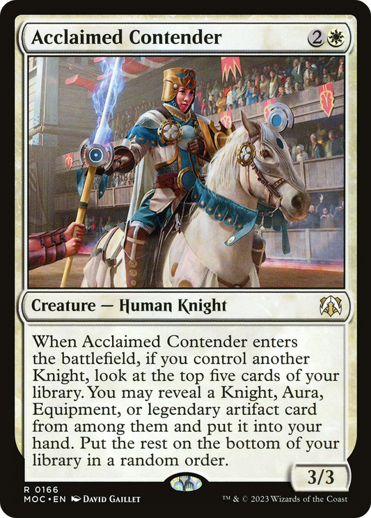 Acclaimed Contender (MOC-166) - March of the Machine Commander - Premium MTG Single from Wizards of the Coast - Just $0.08! Shop now at Game Crave Tournament Store