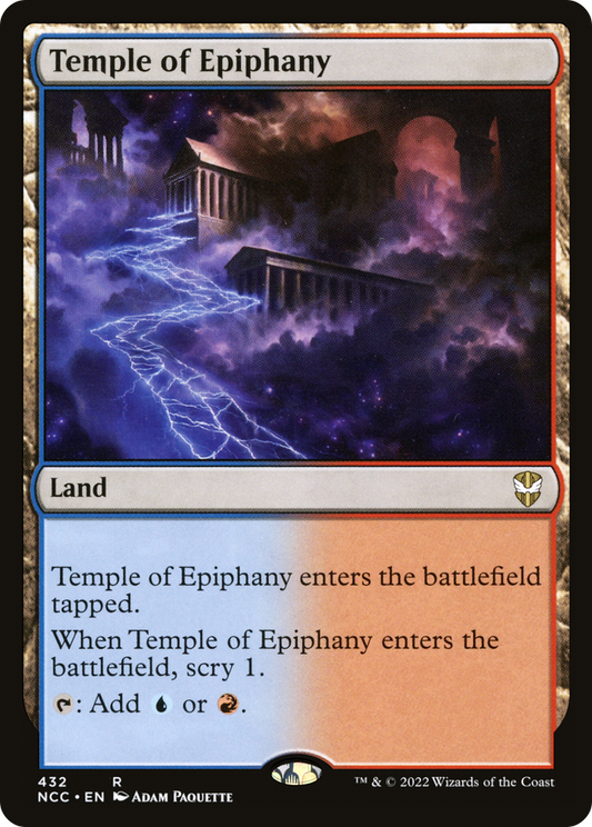 Temple of Epiphany (NCC-432) - New Capenna Commander - Premium MTG Single from Wizards of the Coast - Just $0.08! Shop now at Game Crave Tournament Store