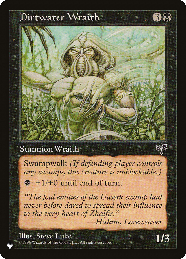 Dirtwater Wraith (PLIST-1190) - The List - Premium MTG Single from Wizards of the Coast - Just $0.08! Shop now at Game Crave Tournament Store