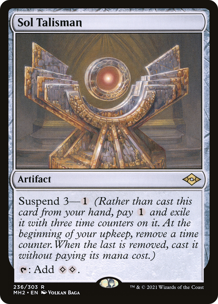 Sol Talisman (MH2-236) - Modern Horizons 2 Foil - Premium MTG Single from Wizards of the Coast - Just $1.61! Shop now at Game Crave Tournament Store