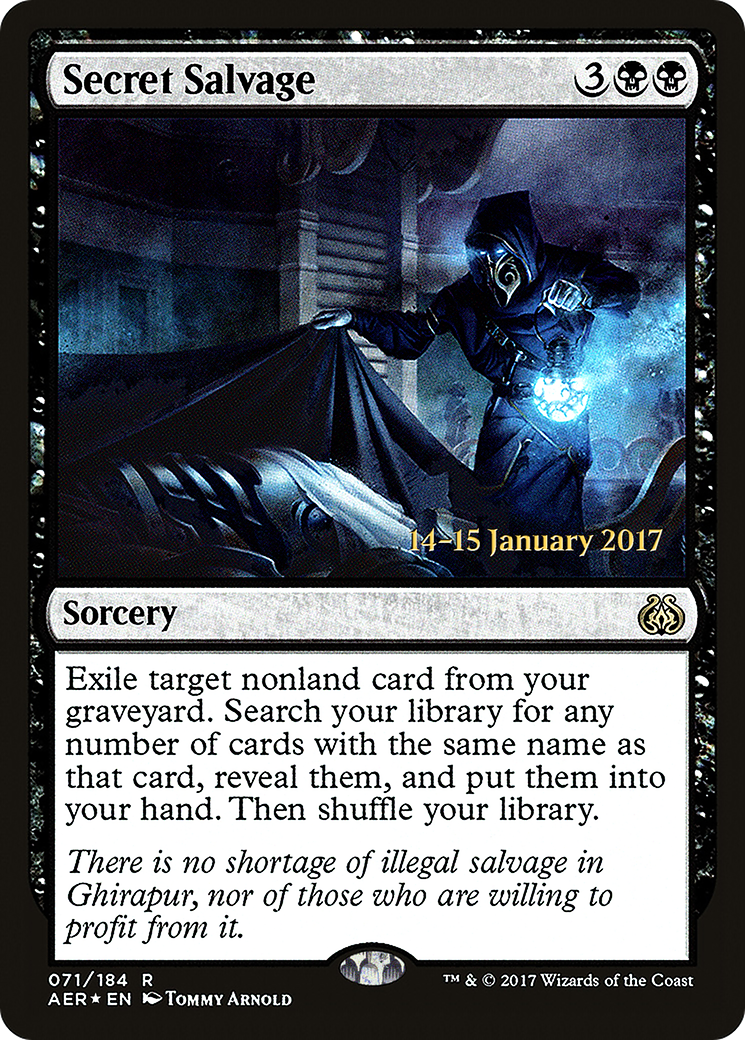 Secret Salvage (PAER-71S) - Aether Revolt Promos Foil - Premium MTG Single from Wizards of the Coast - Just $0.56! Shop now at Game Crave Tournament Store