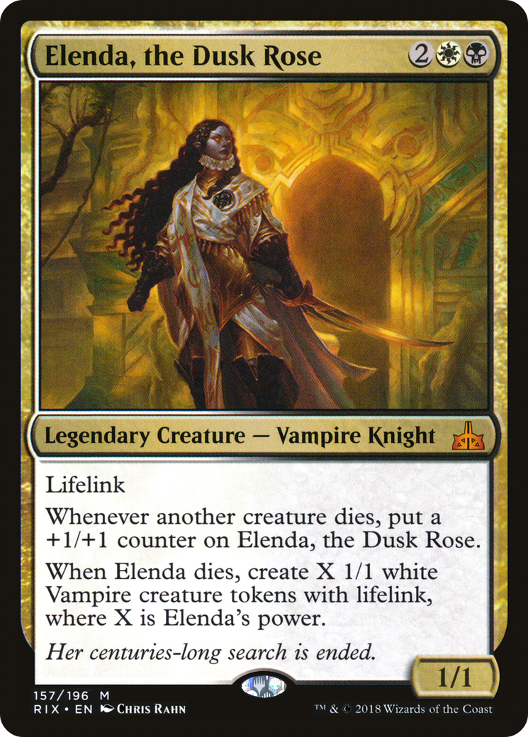 Elenda, the Dusk Rose (RIX-157) - Rivals of Ixalan Foil - Premium MTG Single from Wizards of the Coast - Just $5.50! Shop now at Game Crave Tournament Store