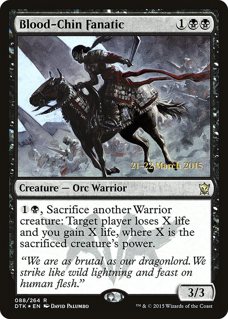 Blood-Chin Fanatic (PDTK-88S) - Dragons of Tarkir Promos Foil - Premium MTG Single from Wizards of the Coast - Just $0.42! Shop now at Game Crave Tournament Store