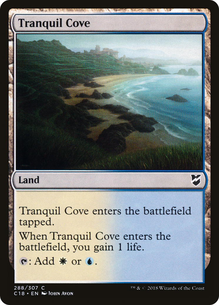 Tranquil Cove (C18-288) - Commander 2018 - Premium MTG Single from Wizards of the Coast - Just $0.25! Shop now at Game Crave Tournament Store