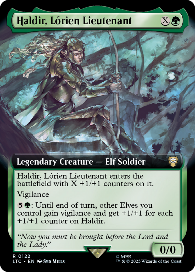 Haldir, Lórien Lieutenant (LTC-122) - Tales of Middle-earth Commander: (Extended Art) - Premium MTG Single from Wizards of the Coast - Just $0.50! Shop now at Game Crave Tournament Store