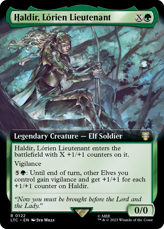 Haldir, Lórien Lieutenant (LTC-122) - Tales of Middle-earth Commander: (Extended Art) - Premium MTG Single from Wizards of the Coast - Just $0.50! Shop now at Game Crave Tournament Store