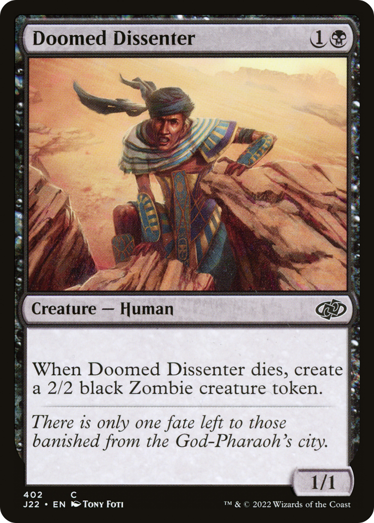 Doomed Dissenter (J22-402) - Jumpstart 2022 - Premium MTG Single from Wizards of the Coast - Just $0.08! Shop now at Game Crave Tournament Store
