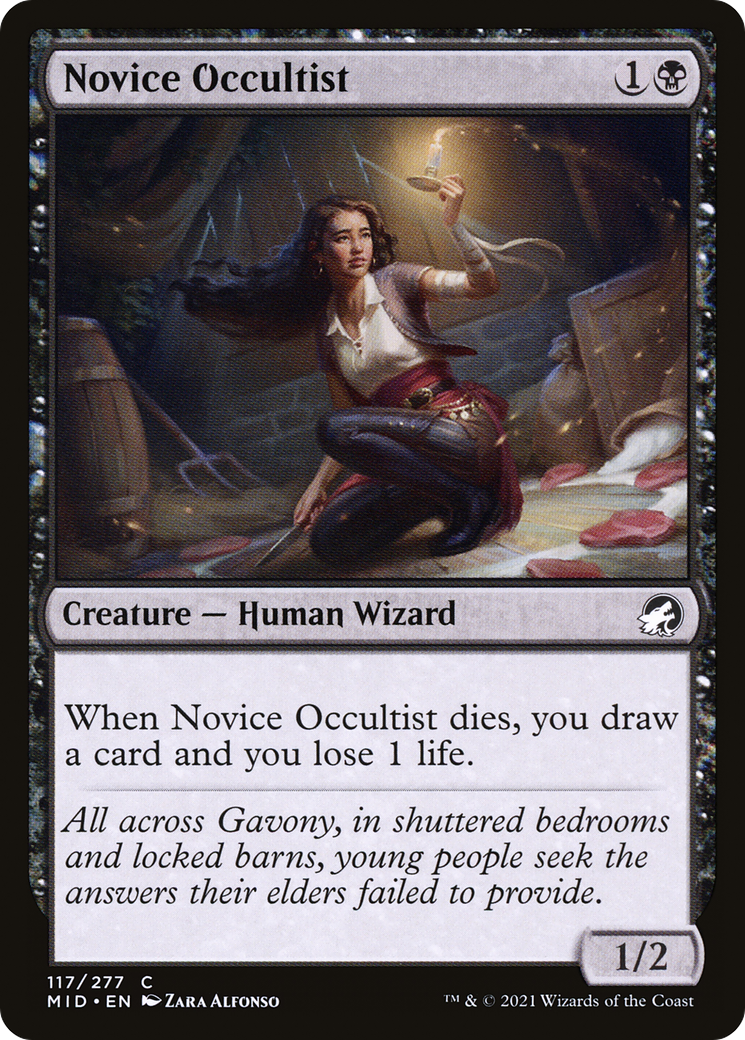 Novice Occultist (MID-117) - Innistrad: Midnight Hunt Foil - Premium MTG Single from Wizards of the Coast - Just $0.08! Shop now at Game Crave Tournament Store